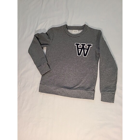 Wood Wood designer art sweatshirt SMALL Original BigLogo 4 " X 5" - Picture 2 of 7